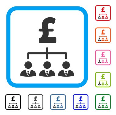 Lirası bankacı bağlantıları simgesini çerçeveli