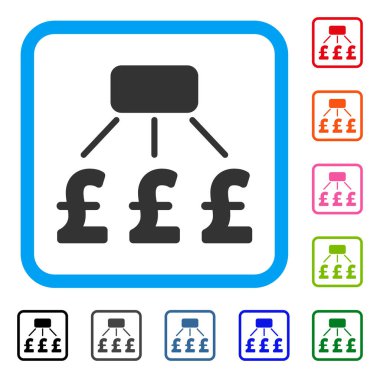 Lirası finansal düzeni simgesini çerçeveli
