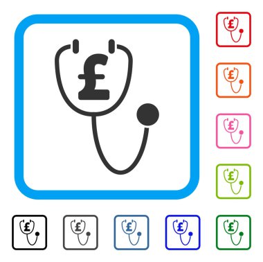 Lirası sağlık simge çerçeveli