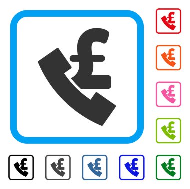 Lirası Ankesörlü telefon simgesi çerçeveli