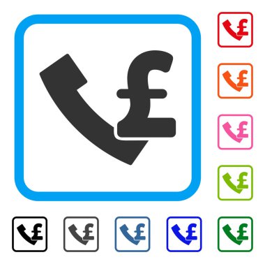 Lirası Ankesörlü telefon simgesi çerçeveli