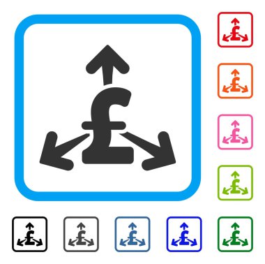 Lirası para çerçeveli simgesi harcamak