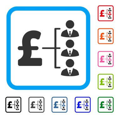 Personel Pound ödeme çerçeveli simgesi