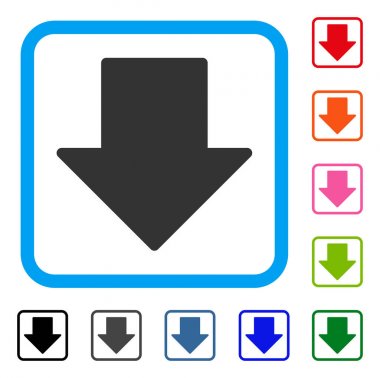 Çerçeveli simgesi aşağı ok