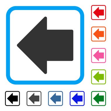 Sol ok simgesi çerçeveli