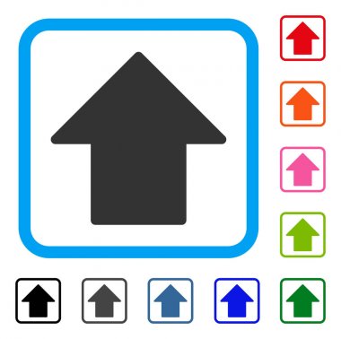 Çerçeveli simgesi yukarı ok