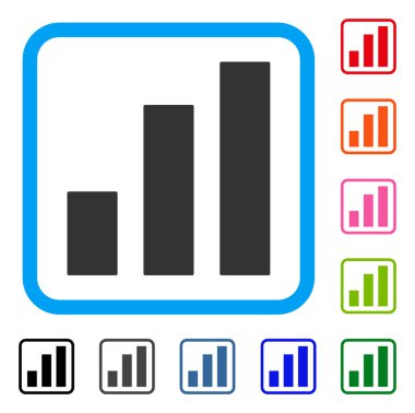 Çubuk grafik simge çerçeveli