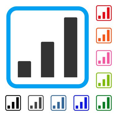 Çubuk grafik simge çerçeveli