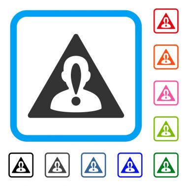 Kara listeye kişi simgesi çerçeveli