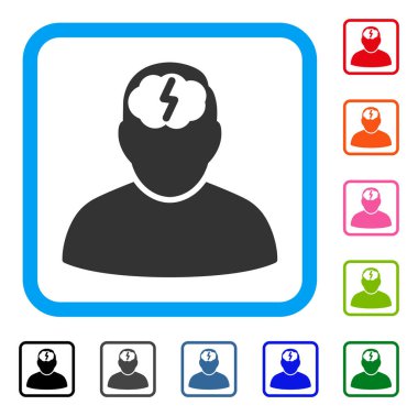 Çerçeveli simgesi beyin fırtınası