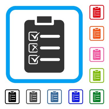 Kontrol listesi simgesini çerçeveli