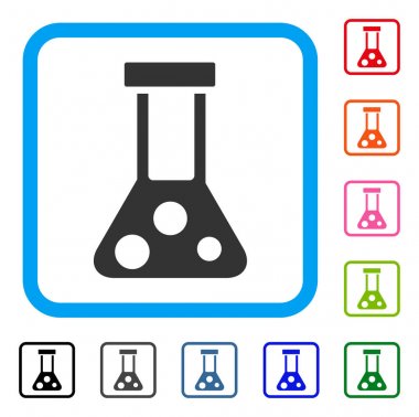 Kimyasal Flask simgesi çerçeveli