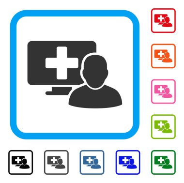 Simge bilgisayar doktor çerçeveli