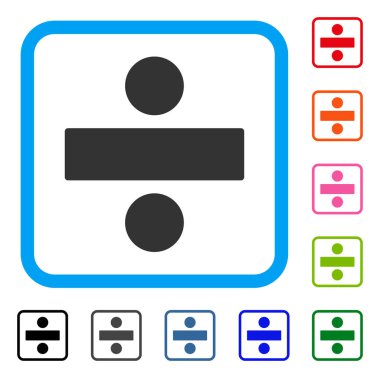 Matematik işlemi çerçeveli simgesi bölmek