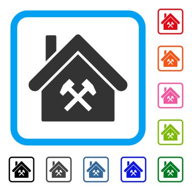 Fabrika simgesi çerçeveli