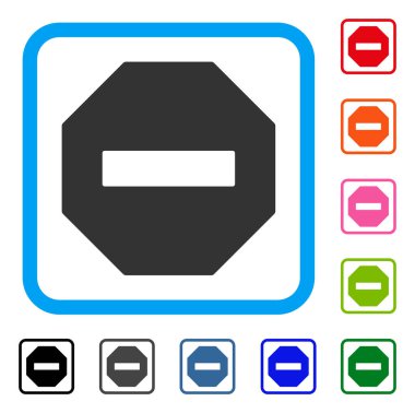 Yasak Octagon simgesi çerçeveli