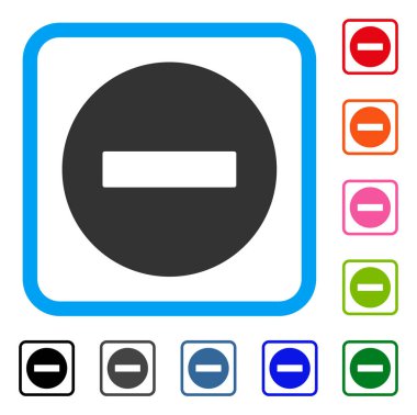 Yasak çerçeveli simgesi