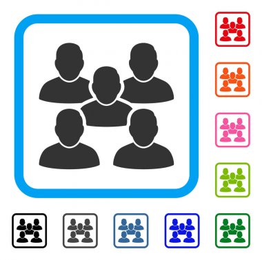 Arkadaşlar kalabalık simgesi çerçeveli