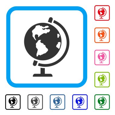 Küre simgesi çerçeveli