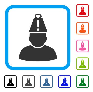 Baş stres simgesi çerçeveli