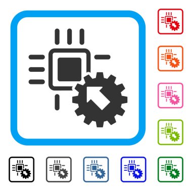 Simge çerçeveli Hitech işlemci ve dişli Tümleştirme