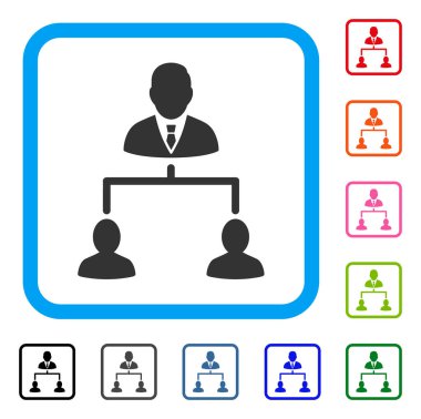 İnsan hiyerarşi simgesi çerçeveli