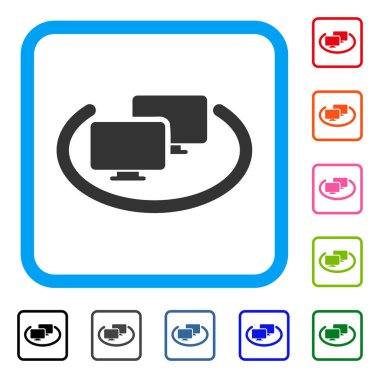 İntranet bilgisayarları simgesi çerçeveli