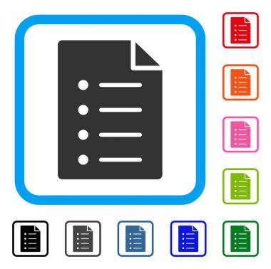 Simge listesi sayfası çerçeveli