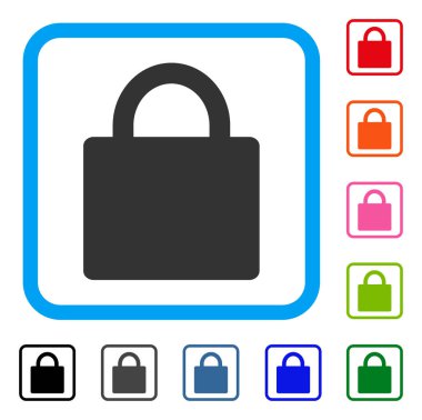 Kilit simgesi çerçeveli