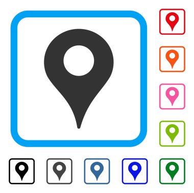 Harita işareti simgesi çerçeveli