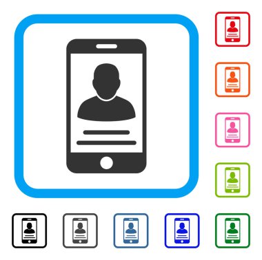 Mobil hesap simgesi çerçeveli