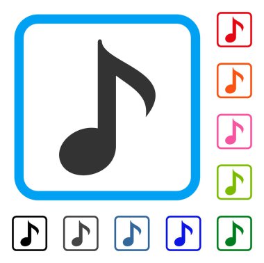 Müzik notu simge çerçeveli