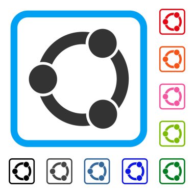 Ağ ilişkileri simgesi çerçeveli