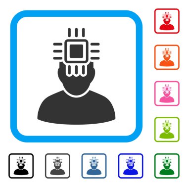 Nöro arabirim simgesi çerçeveli