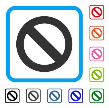 Hiçbir işareti simgesi çerçeveli