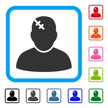 Hasta simgesi çerçeveli