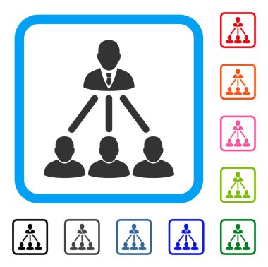 İnsanlar organizasyon yapısı simgesi çerçeveli