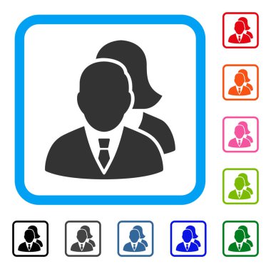 İnsanlar simgesi çerçeveli