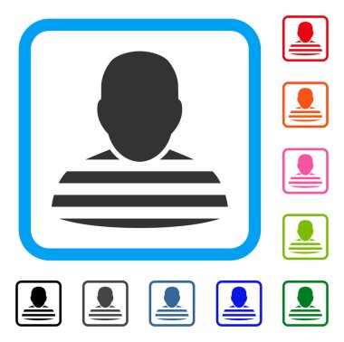 Mahkum simgesi çerçeveli