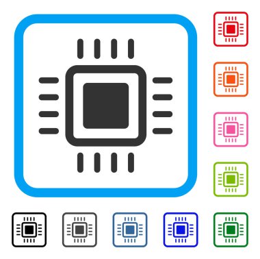 İşlemci simgesi çerçeveli