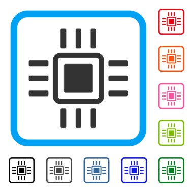 İşlemci simgesi çerçeveli