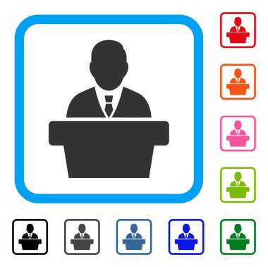 Muhabir simgesi çerçeveli