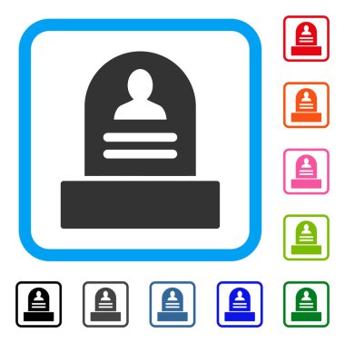 RIP anıt simgesi çerçeveli