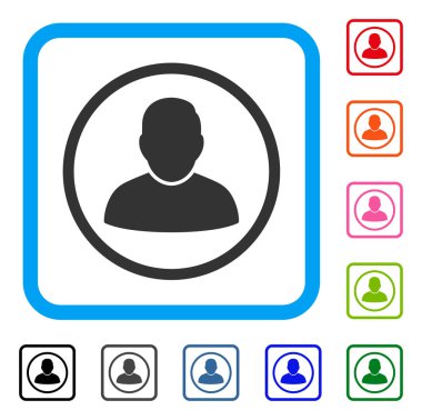 Yuvarlak kullanıcı simgesi çerçeveli