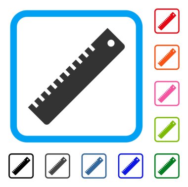 Cetvel simgesi çerçeveli