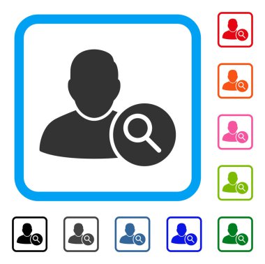 Arama kullanıcı simgesi çerçeveli