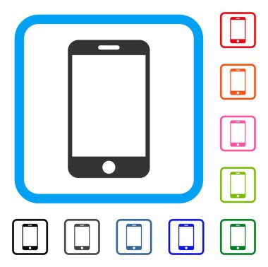 Akıllı telefon simgesi çerçeveli