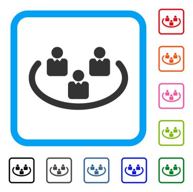 Sosyal ağlar simgesi çerçeveli