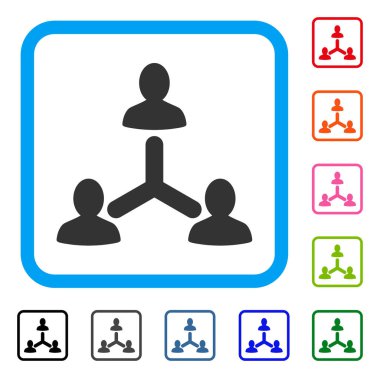 Sosyal ilişkiler simgesi çerçeveli