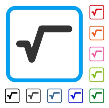 Karekök simgesi çerçeveli